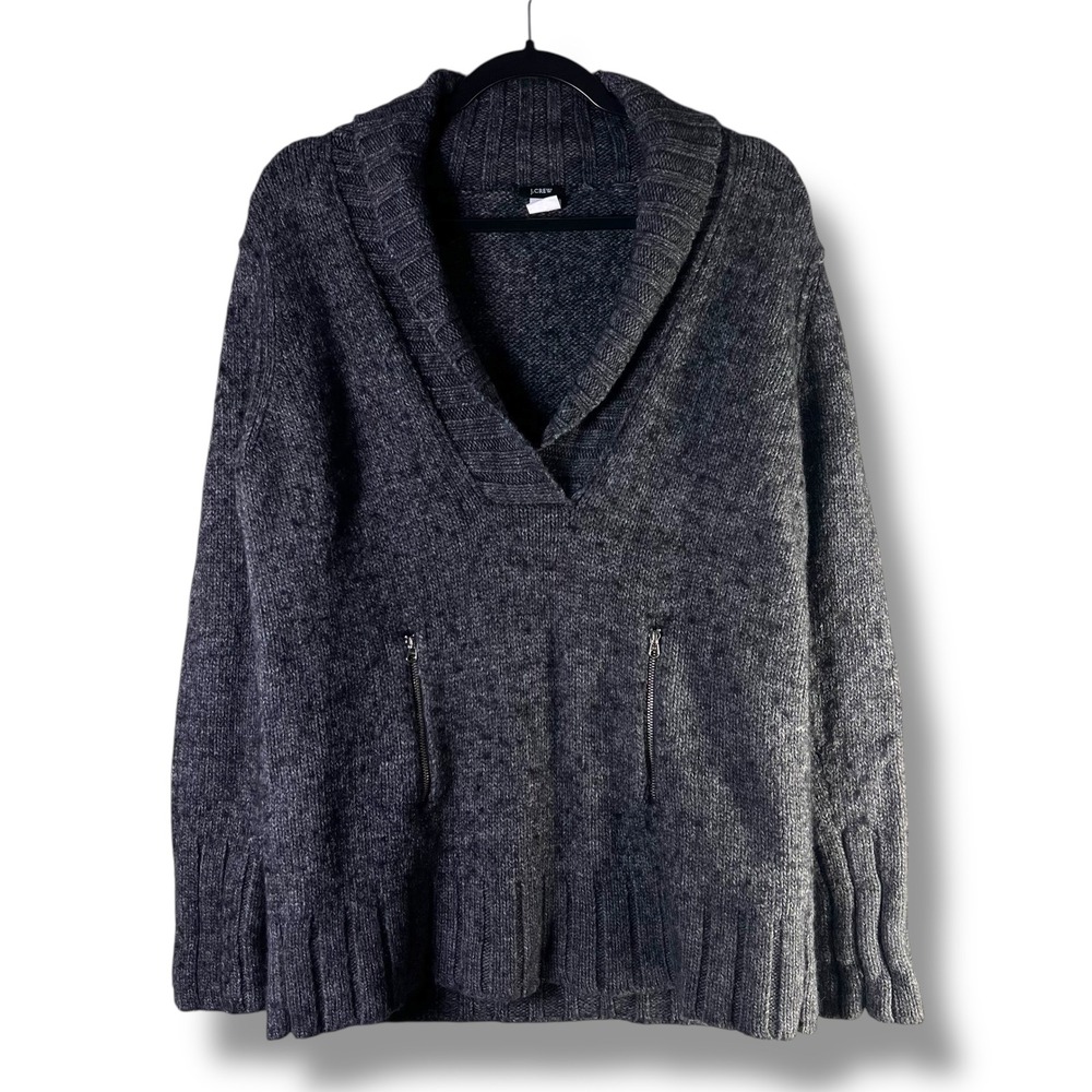 J Crew Womens Sz XL Shawl Collar Sweater Quiet Luxury Wool‎ Mohair Blend Office